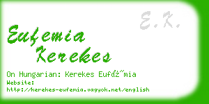 eufemia kerekes business card